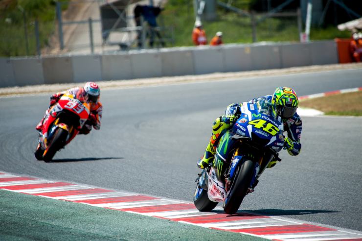 Rossi Marquez in pista