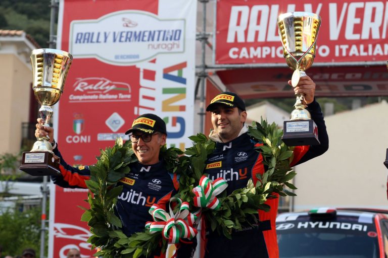 Hyundai Rally Team Italia vince il Rally dei Nuraghi e Vermentino con Scandola e Fappani