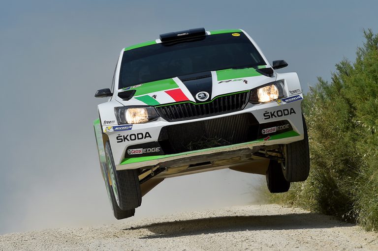 Scandola al rally di Svezia con la Fabia