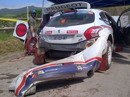 Azzorre, Dopo PS14: Sousa sempre al comando, Seconda tappa impegnativa per la 208 di Abbring