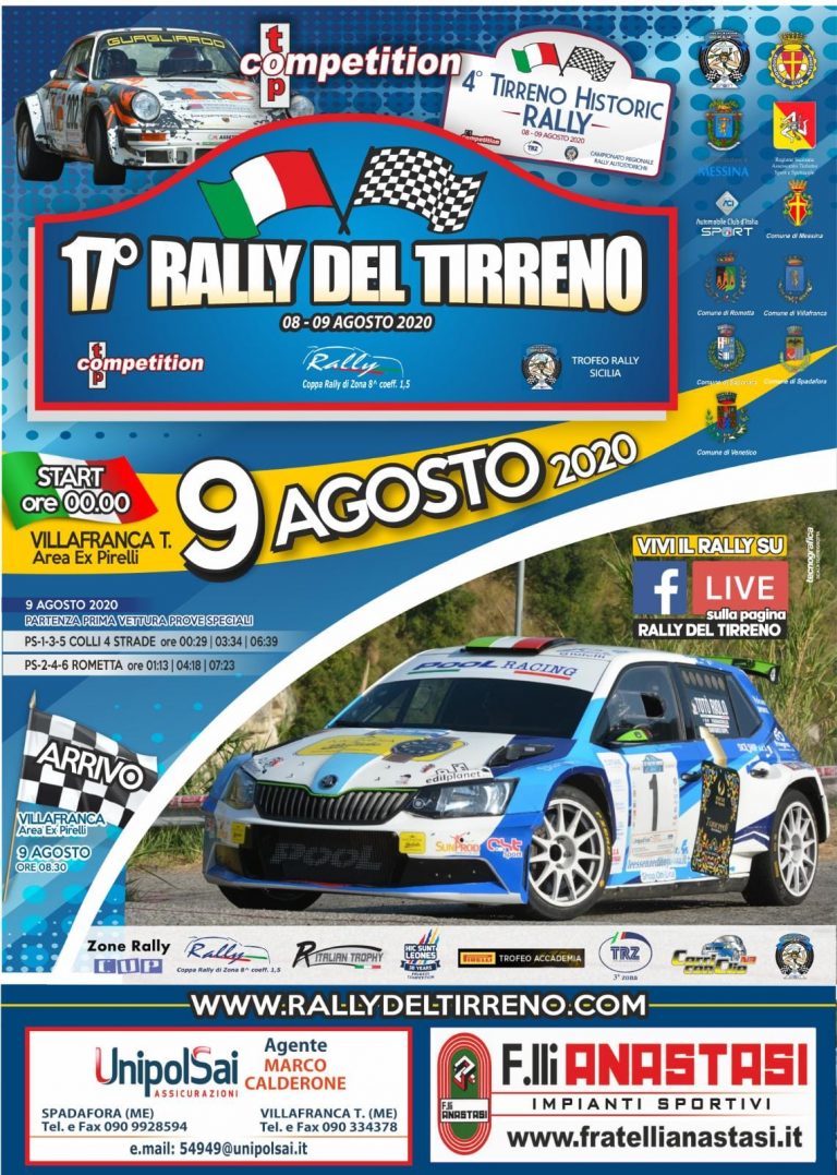 Il Rally del Tirreno raggiunge i 100 iscritti