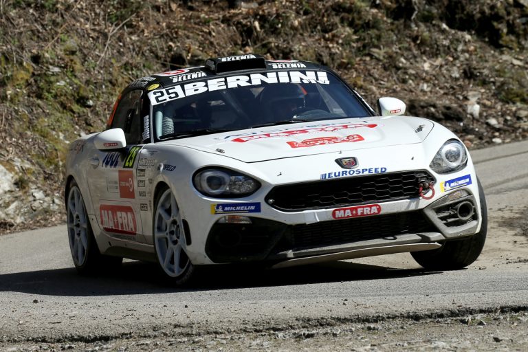 Nucita-Vozzo su Abarth 124 al Rally Zelezniki (Slovenia)