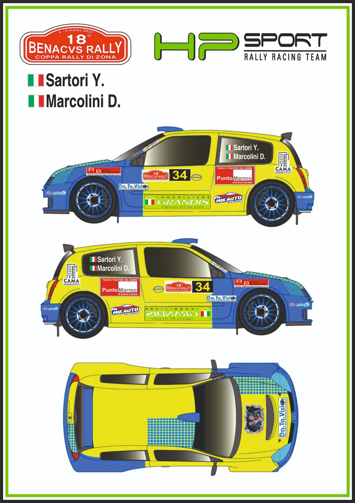 Yuri Sartori rientra al Benacus Rally