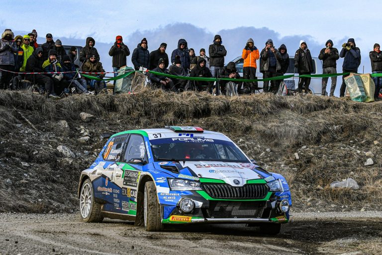 Laurencich-Mlakar felici all’arrivo del Rallye Monte-Carlo