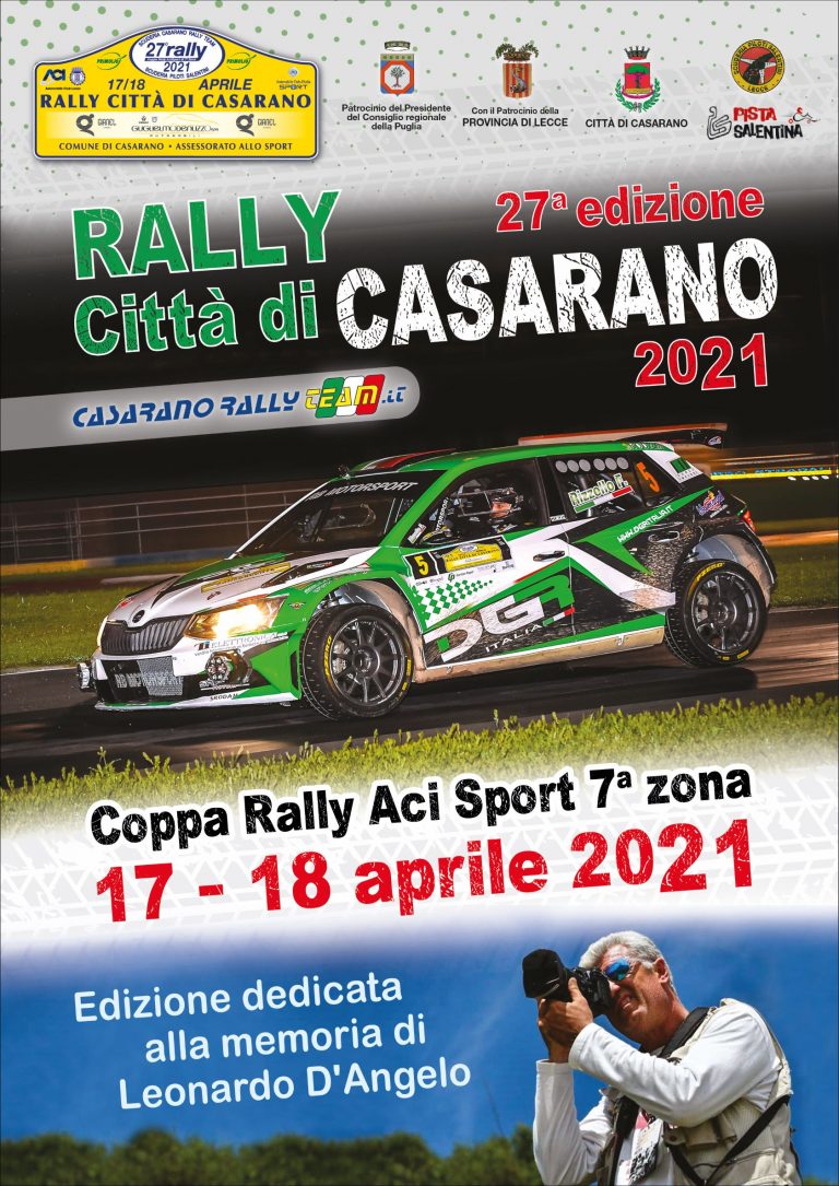 Nel ricordo di Leonardo D’Angelo ci si prepara al 27° Rally Città di Casarano.