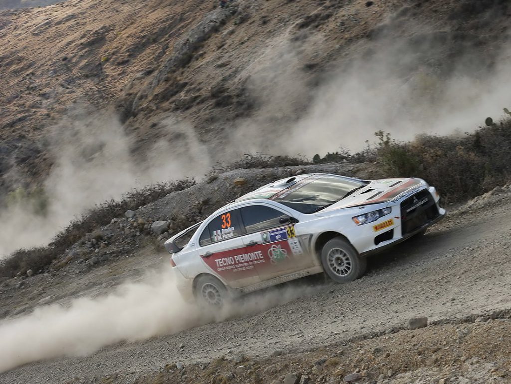 Max Rendina sul podio WRC-2 al Rally Messico