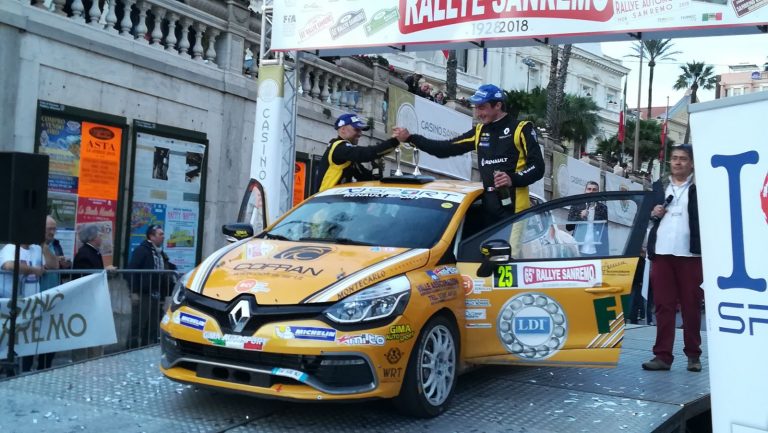 AL 65° RALLYE SANREMO CANZIAN CENTRA LA VITTORIA FRA LE CLIO R3T, PARIS DOMINA FRA LE TWINGO
