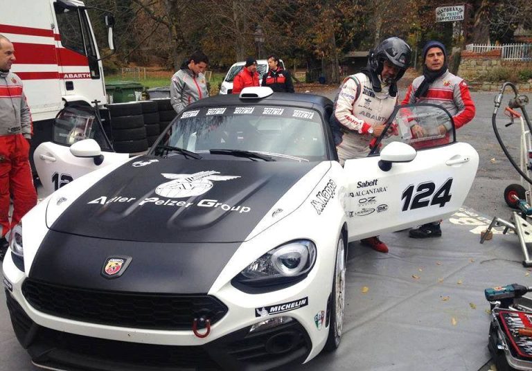 Alex Fiorio al Salento su Abarth 124