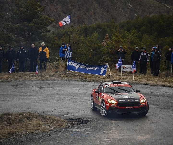 2 Abarth 124 al  Rallye Aveyron Rouergue Occitanie