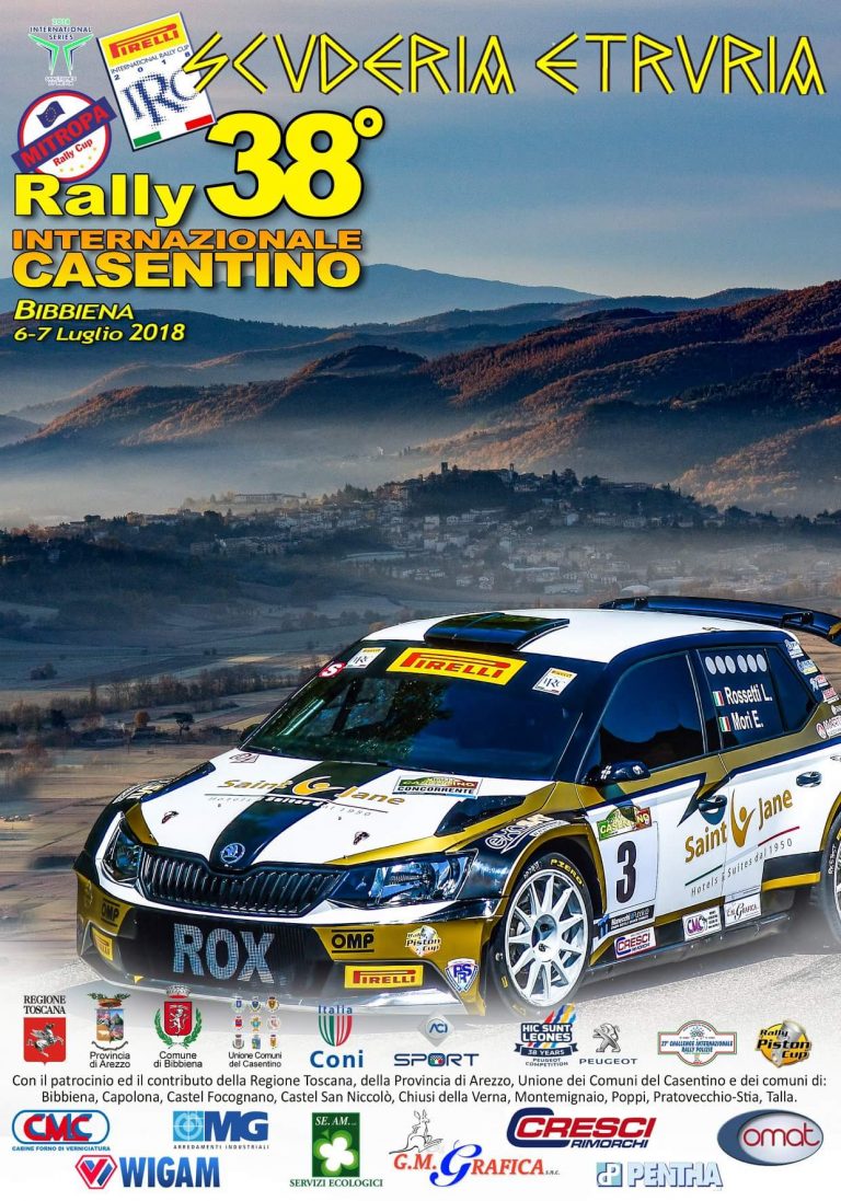 NOVITA’ PER IL 38° RALLY INTERNAZIONALE DEL CASENTINO
