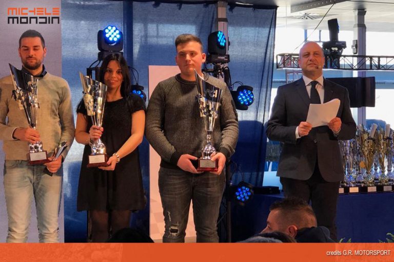 Michele Mondin festeggia il titolo 2018 a Monza