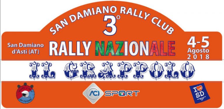 Sabato 4 e domenica 5 agosto si corre il Rally Il Grappolo di San Damiano d’Asti