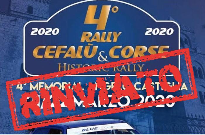 Completiamo l’informazione con il rinvio del Rally Cefalù Corse