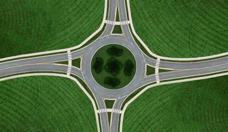 Illustrazione di una rotatoria (Canva FOTO) - rally.it