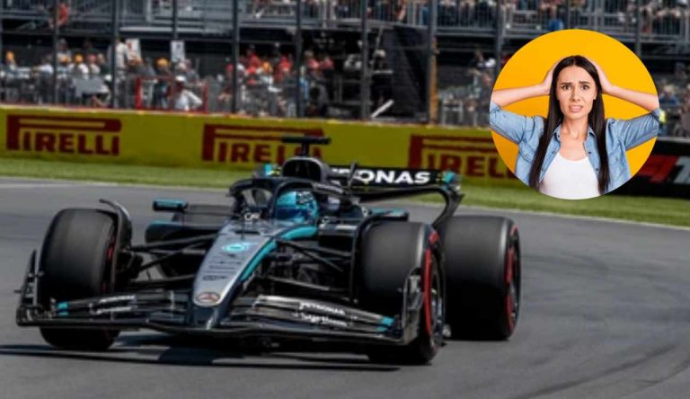 Monoposto e ragazza preoccupata